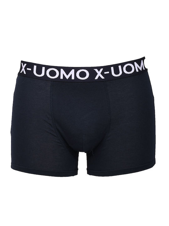 Uomo Herren Boxershorts Schwarz 2Packung