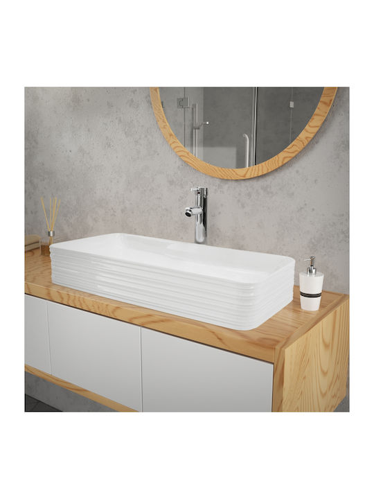 ML-Design Countertop Sink Ceramic 68x38x12cm White