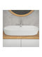 ML-Design Επικαθήμενος Νιπτήρας Κεραμικός 80x40x12cm Λευκός