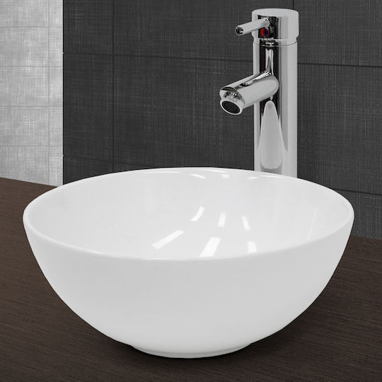 ECD Germany Επικαθήμενος Νιπτήρας Κεραμικός 32x32x13.5cm Λευκός