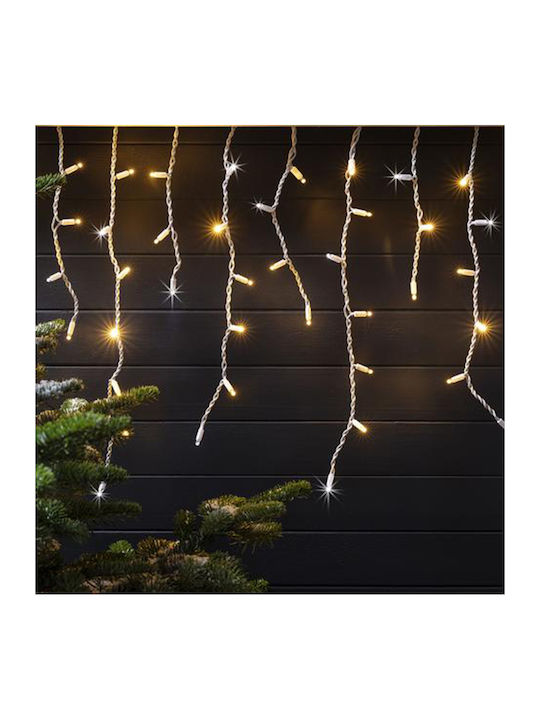Christmas Lights LED Warm White of type Rain with Transparent Cable