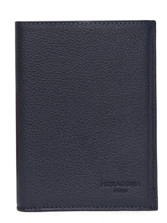 Hexagona Leder Herren Geldbörse Karten Blau