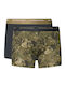Iconic Aop Ανδρικά Μποξεράκια Black/Olive 2Pack