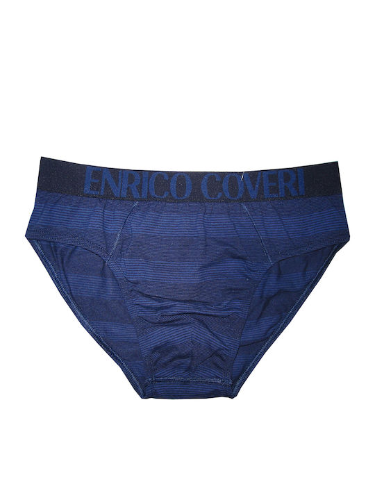 Enrico Coveri Herren Slips Blau 1Packung