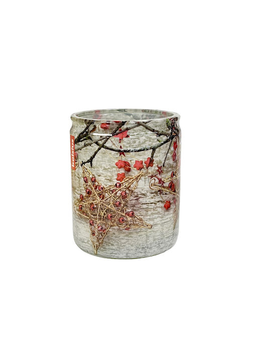 Bolsius Christmas Glass Candle 8.2x6.8cm