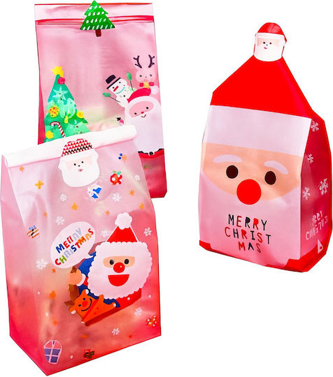 Paper Christmas Bag for Gift Transparent 9x22cm. 10pcs