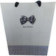 Best Wishes Paper Bag for Gift Blue 26x12x32cm.