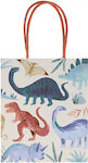 Meri Meri Papier Tasche für Geschenke mit Motiv "Dinosaurier" Bunt 8Stück