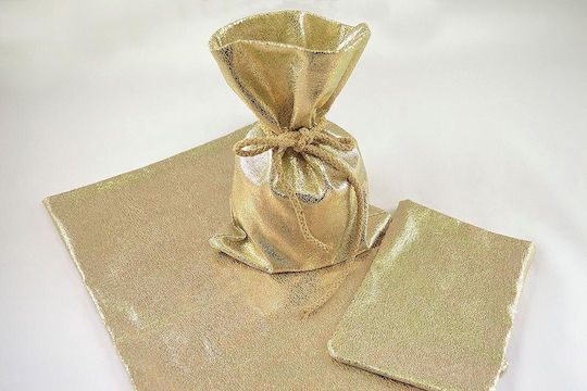 Kappa Decor Текстил Коледно Торба за Подарък Златист
