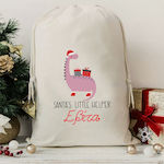 Fly Digital Fabric Christmas Sack for Gift White 50x75cm.