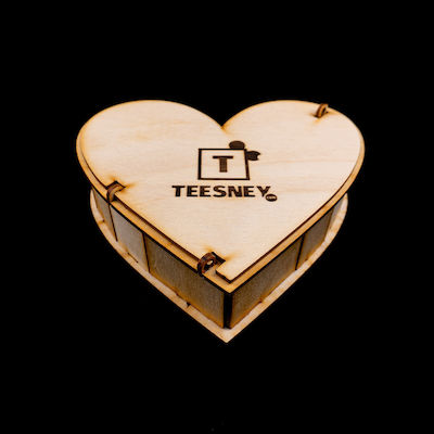 Teesney Wooden Box for Gift Beige 17x15x5cm.