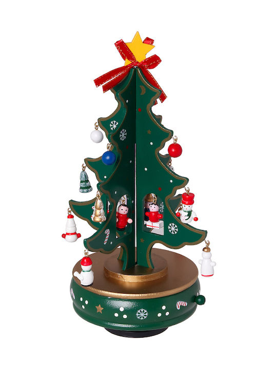 Decorațiune de Crăciun Lemn Braduleț 23cm. Verde