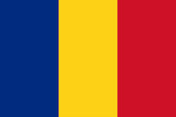 Polyester Perforated Flag of Romania 25x18cm