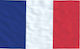 Flag of France Polyester Perforated with a stake 25x18cm