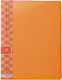 Clipboard Flexible with 50 plastic sleeves Slides for Paper A4 Orange 1pcs