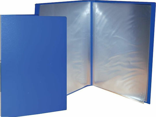 Centrum Clipboard Flexible with 10 plastic sleeves Slides for Paper A4 Blue 1pcs