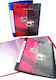 Black Red Clipboard Flexible with 40 plastic sleeves Slides for Paper A4 Red 1pcs