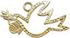 Tatu Moyo Metallic Pendant Motif for Jewelry Gold in Shape Pomegranate Set 10pcs