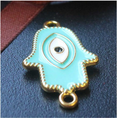 Metallic Pendant Motif for Jewelry in Shape Eye