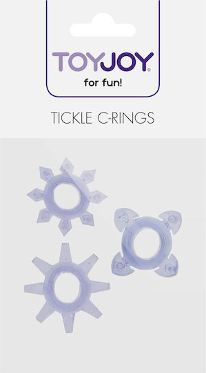 ToyJoy Tickle C-Rings Δαχτυλίδι Πέους Σιλικόνης Purple