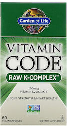 Garden Of Life Vitamin Code, Raw K-Complex Витамин 60 вегетариански капсули
