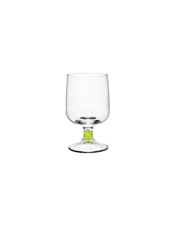 Domumart Pahar pentru apa din Sticlă în Culoarea Verde Pahar cu picior 287ml