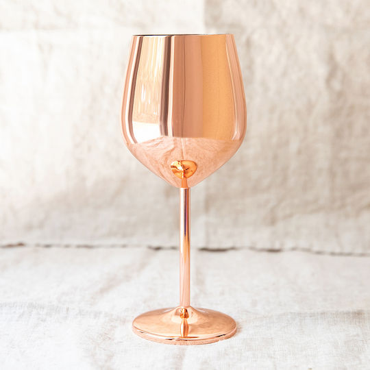 Glass Cocktail/Drinking made of Copper in Rose Gold Color Goblet