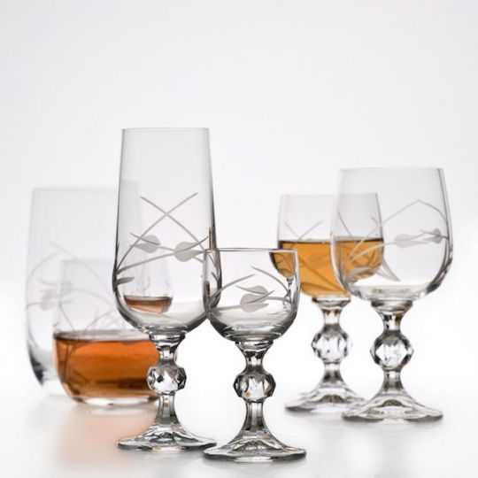 Crystalite Bohemia Set Crystal Goblets Transparent 36 Pieces