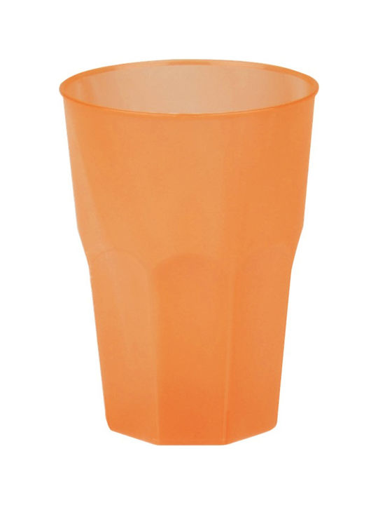 Ποτήρι Κοκτέιλ/Ποτού από Γυαλί σε Πορτοκαλί Χρώμα 350ml