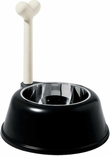 Alessi Stainless Steel Bowl Food for Dog 1.5lt 37cm in Black Color
