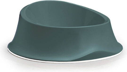 Stefanplast Chic Plastic Bowl Food & Water Slow Feeder for Dog & Cat 1lt in Green Color