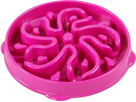 Pawise Kunststoff Schalen Futter & Wasser Langsame Fütterung für Hund & Katze 28cm in Rosa Farbe