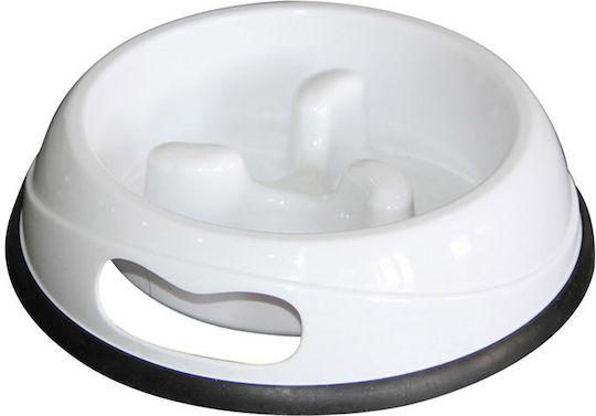 Pawise Plastic Bowl Food Slow Feeder for Dog 500ml in White Color