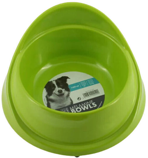 M-Pets Πλαστικό Μπολ Φαγητού & Νερού για Σκύλο & Γάτα 1.1lt σε Πράσινο Χρώμα