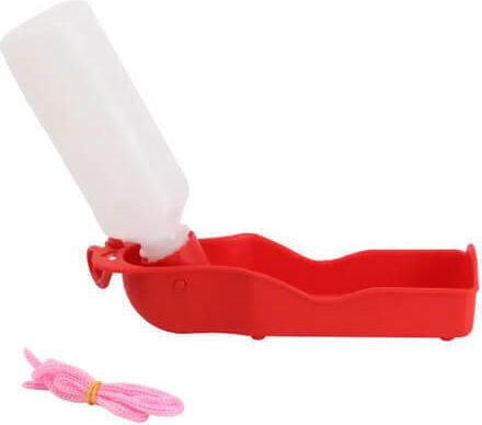 Nobleza Μπουκάλι Φαγητού & Νερού για Σκύλο & Γάτα 500ml σε Κόκκινο Χρώμα