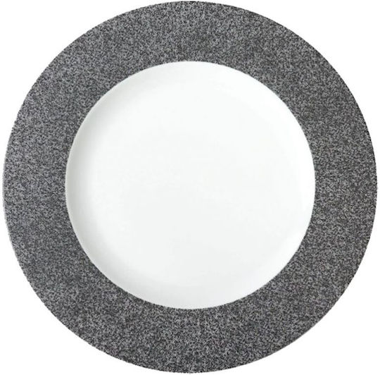 Costa Verde Teller Untiefe aus Porzellan Gray mit Durchmesser 33cm 6Stück
