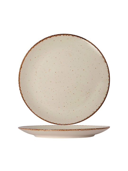 Porline Porselen Plate Shallow made of Porcelain Beige