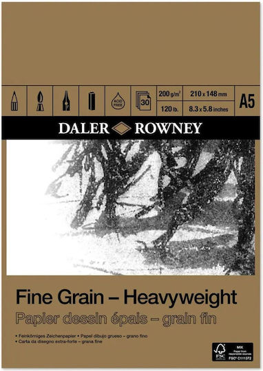 Daler Rowney Bloc de Desen Heavyweight Pad A5 / 14.8X21Cm
