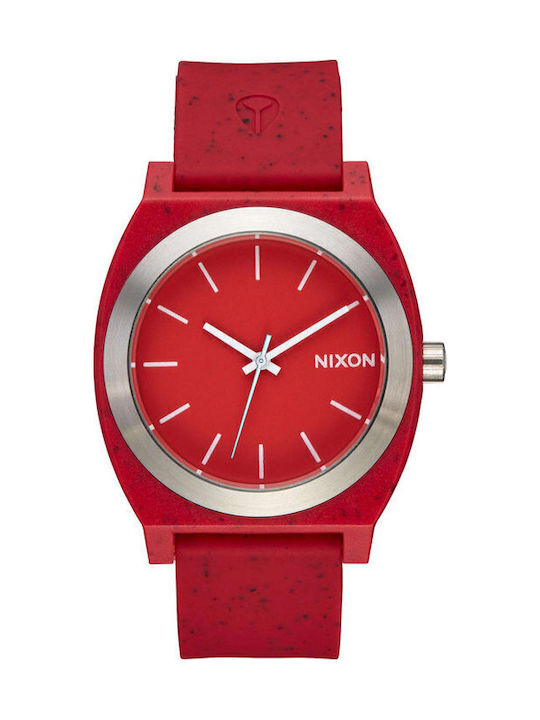 Nixon Men's Watch 39.5mm Battery with Red Rubbe...