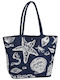 Dorosimo Beach Bag with design Star Black