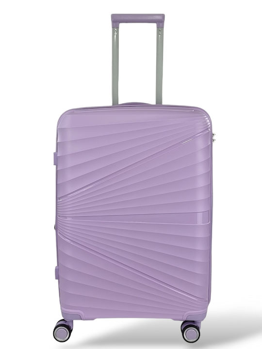 Playbags PP8804 Medium Travel Suitcase Hard Lila with 4 Wheels Height 65cm pp8004-24