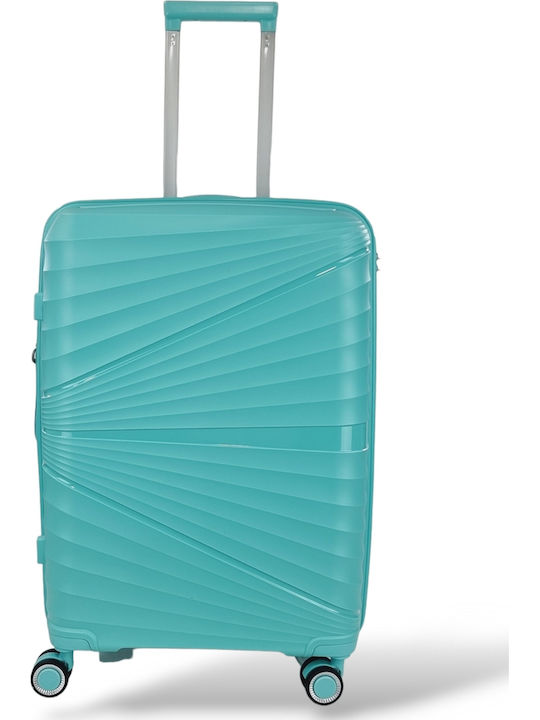 Playbags PP8804 Medium Travel Suitcase Hard Turquoise with 4 Wheels Height 65cm pp8004-24