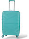 Playbags PP8804 Medium Travel Suitcase Hard Turquoise with 4 Wheels Height 65cm pp8004-24