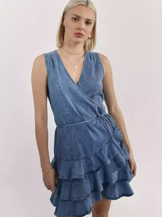 Molly Bracken Καλοκαιρινό Mini Φόρεμα Μπλε