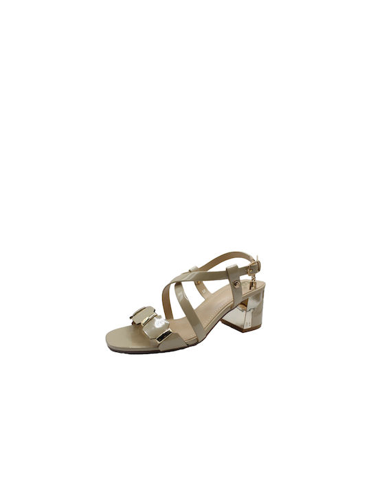 Laura Biagiotti Leather Women's Sandals Beige