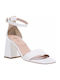 2307-7 Din piele Sandale Albe