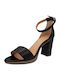 Leder Damen Sandalen Anatomisch in Schwarz Farbe