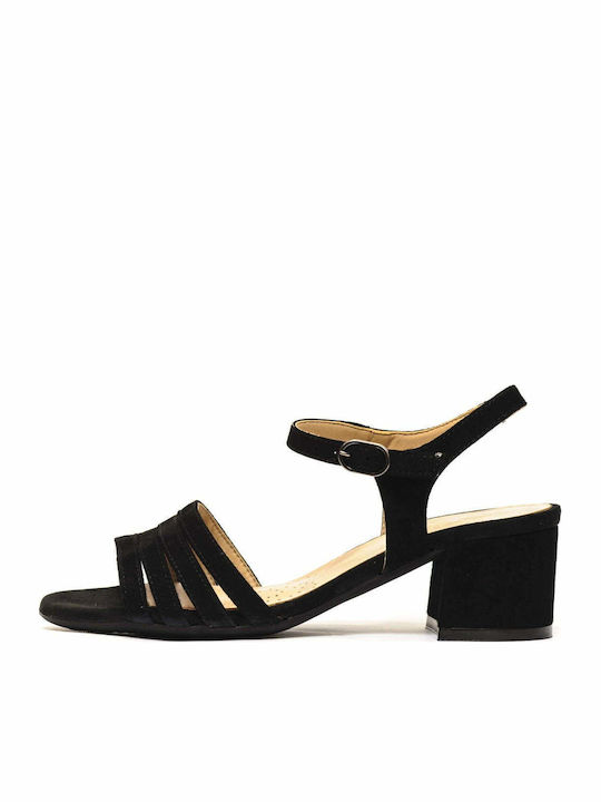 Suede Sandalen Anatomisch Schwarz