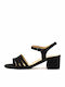 Suede Sandalen Anatomisch Schwarz