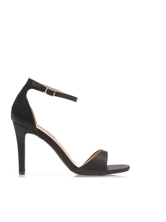 Tsoukalas Stoff Sandalen Schwarz